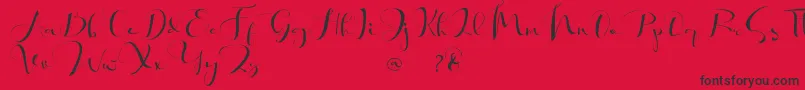 fuente Khatmadu   – Fuentes Negras Sobre Fondo Rojo