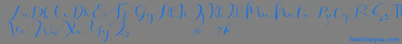 Khatmadu   Font – Blue Fonts on Gray Background