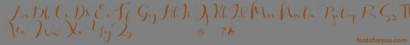 Khatmadu   Font – Brown Fonts on Gray Background