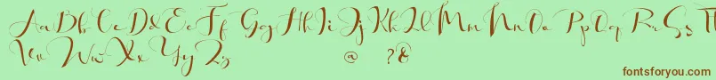 Khatmadu   Font – Brown Fonts on Green Background