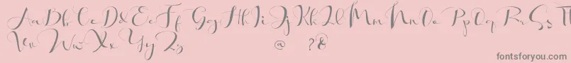 Khatmadu   Font – Gray Fonts on Pink Background