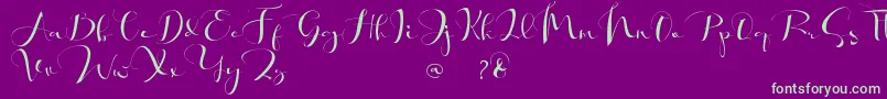 fuente Khatmadu   – Fuentes Verdes Sobre Fondo Morado