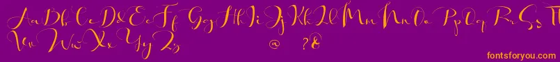 Khatmadu   Font – Orange Fonts on Purple Background