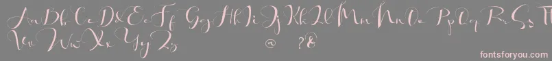Khatmadu   Font – Pink Fonts on Gray Background