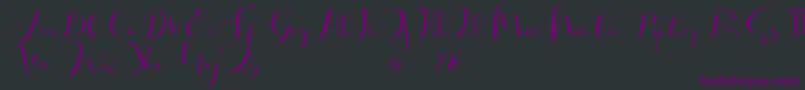 フォントKhatmadu   – 黒い背景に紫のフォント