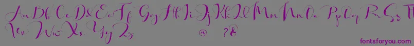 Khatmadu   Font – Purple Fonts on Gray Background