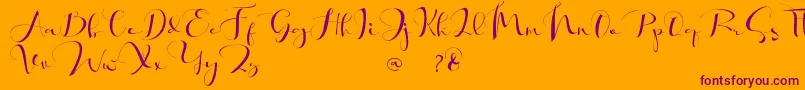 Khatmadu   Font – Purple Fonts on Orange Background