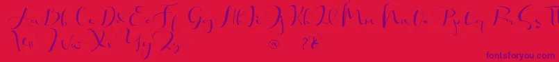Khatmadu   Font – Purple Fonts on Red Background