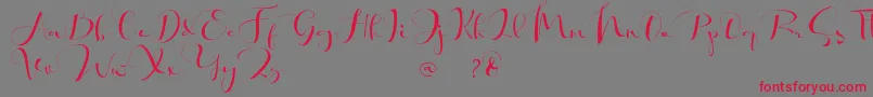 Khatmadu   Font – Red Fonts on Gray Background