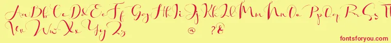 Khatmadu   Font – Red Fonts on Yellow Background