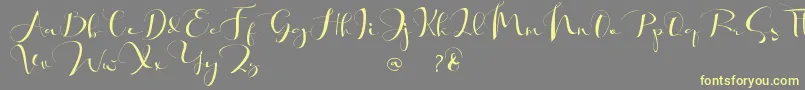 Khatmadu   Font – Yellow Fonts on Gray Background