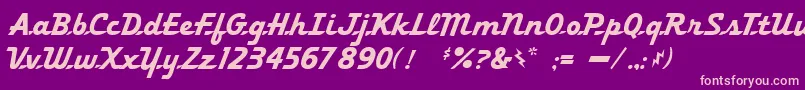 khedive Font – Pink Fonts on Purple Background