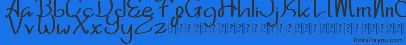 Khillua Zoldyck Regular Font – Black Fonts on Blue Background