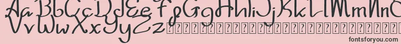 Khillua Zoldyck Regular Font – Black Fonts on Pink Background