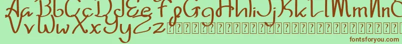 Khillua Zoldyck Regular Font – Brown Fonts on Green Background