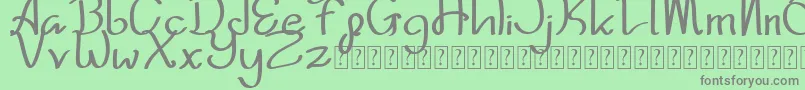 Khillua Zoldyck Regular Font – Gray Fonts on Green Background