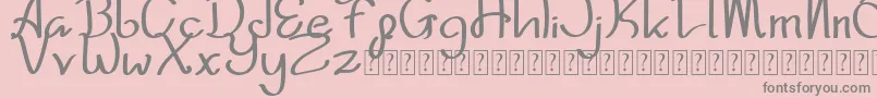 Khillua Zoldyck Regular Font – Gray Fonts on Pink Background