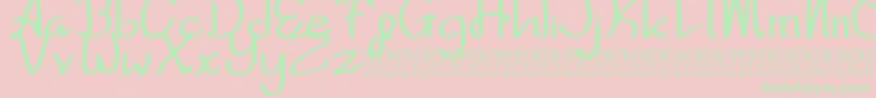 Khillua Zoldyck Regular Font – Green Fonts on Pink Background