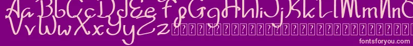 Khillua Zoldyck Regular Font – Pink Fonts on Purple Background