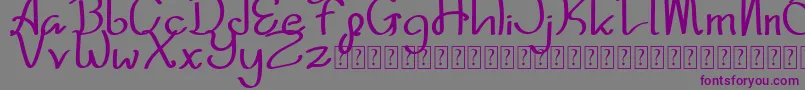 Khillua Zoldyck Regular Font – Purple Fonts on Gray Background