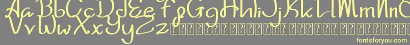 Khillua Zoldyck Regular Font – Yellow Fonts on Gray Background