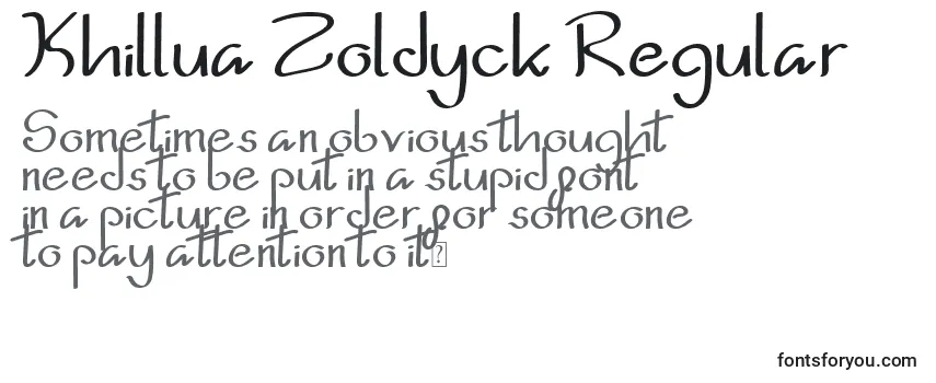 Шрифт Khillua Zoldyck Regular