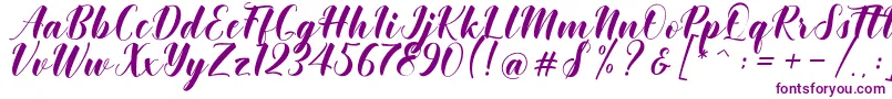 Шрифт Khinta Script – фиолетовые шрифты