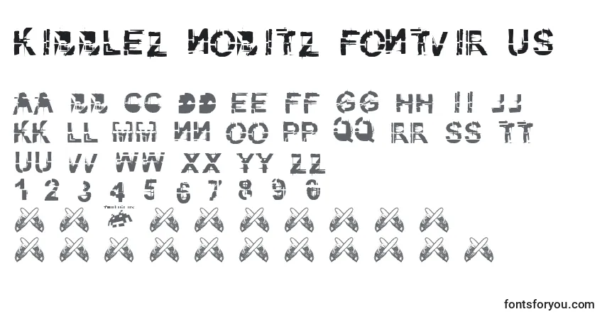 Schriftart Kibblez nobitz fontvir us – Alphabet, Zahlen, spezielle Symbole