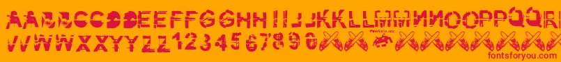 kibblez nobitz fontvir us Font – Red Fonts on Orange Background