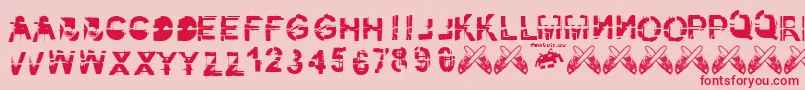 kibblez nobitz fontvir us Font – Red Fonts on Pink Background