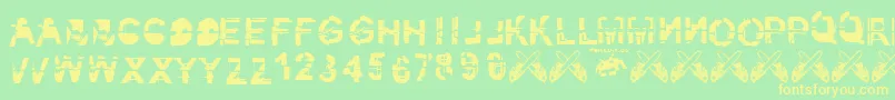 kibblez nobitz fontvir us Font – Yellow Fonts on Green Background