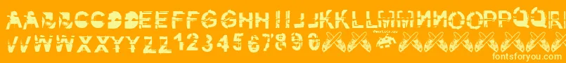 kibblez nobitz fontvir us Font – Yellow Fonts on Orange Background