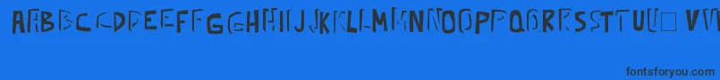 kickassbob erc 2008 Font – Black Fonts on Blue Background