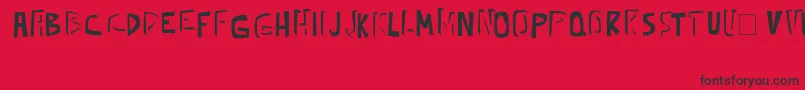 kickassbob erc 2008 Font – Black Fonts on Red Background