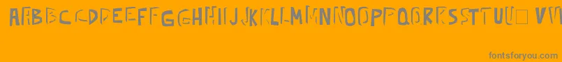 kickassbob erc 2008-Schriftart – Graue Schriften auf orangefarbenem Hintergrund