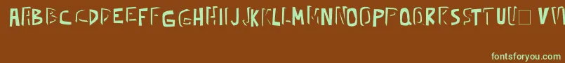 kickassbob erc 2008 Font – Green Fonts on Brown Background