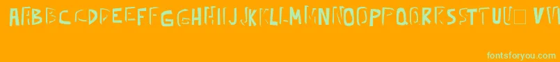 kickassbob erc 2008 Font – Green Fonts on Orange Background