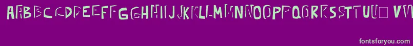 kickassbob erc 2008 Font – Green Fonts on Purple Background