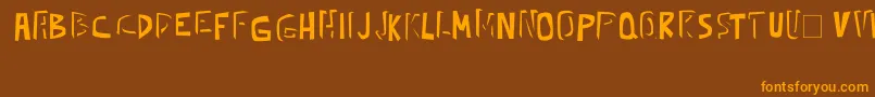 kickassbob erc 2008 Font – Orange Fonts on Brown Background