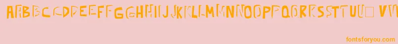 kickassbob erc 2008 Font – Orange Fonts on Pink Background