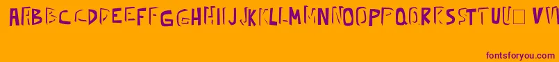 kickassbob erc 2008 Font – Purple Fonts on Orange Background