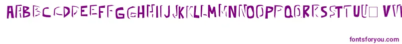 kickassbob erc 2008 Font – Purple Fonts on White Background