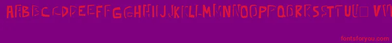 kickassbob erc 2008 Font – Red Fonts on Purple Background