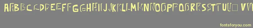 kickassbob erc 2008 Font – Yellow Fonts on Gray Background