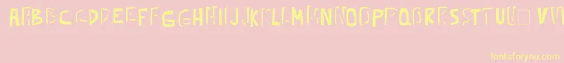 kickassbob erc 2008 Font – Yellow Fonts on Pink Background