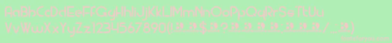 ModernDeco Font – Pink Fonts on Green Background