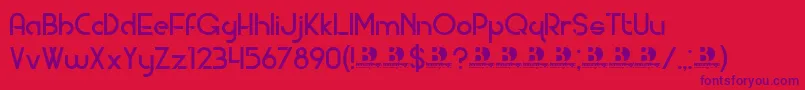 ModernDeco Font – Purple Fonts on Red Background