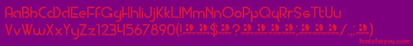 Шрифт ModernDeco – красные шрифты на фиолетовом фоне