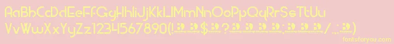 ModernDeco Font – Yellow Fonts on Pink Background