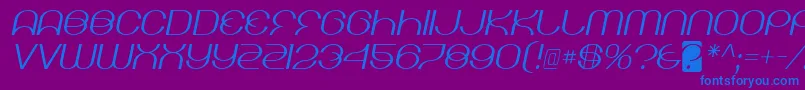 kicking limos Font – Blue Fonts on Purple Background